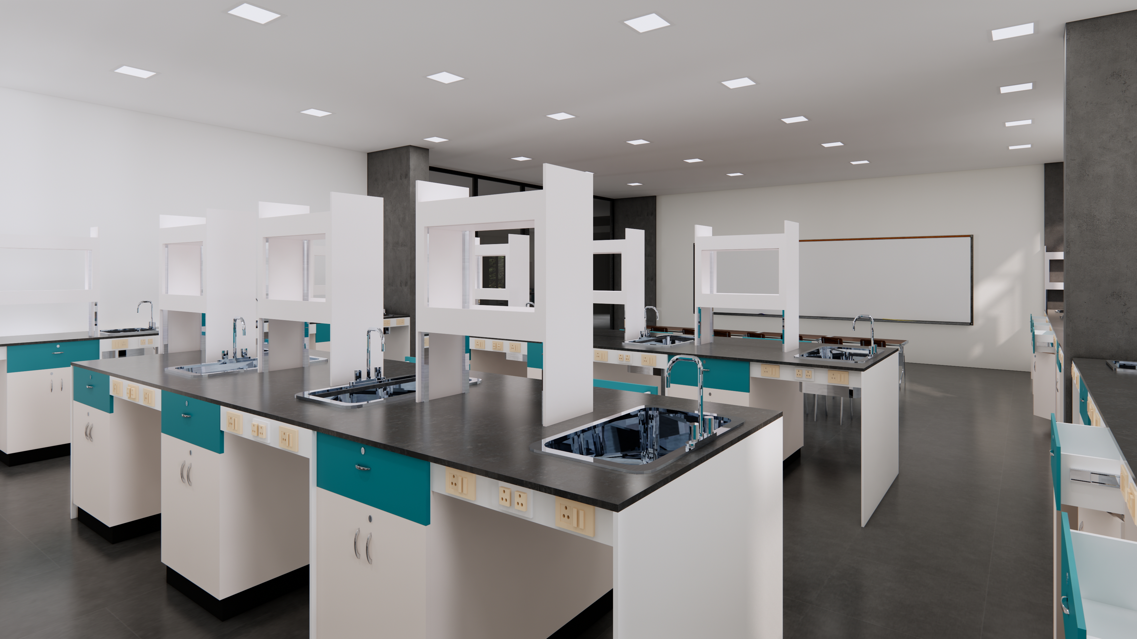 Students in a pharmaceutical laboratory